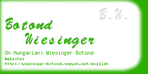 botond wiesinger business card